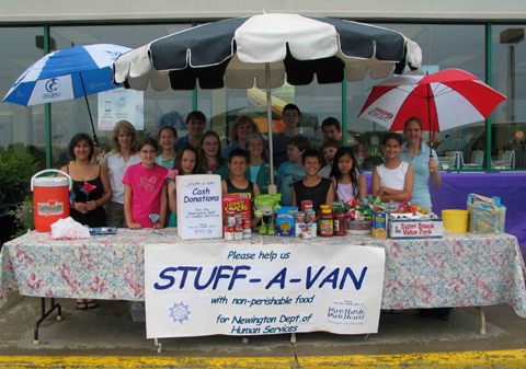 The Stuff-A-Van Food Drive volunteers