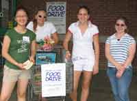 Volunteers collecting donations