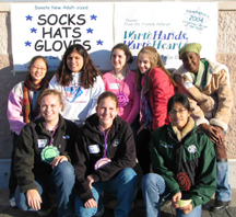 Volunteers collecting donations