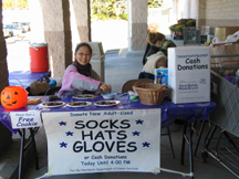 Volunteers collecting donations