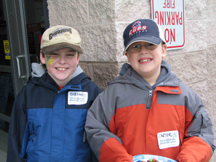 Volunteers collecting donations