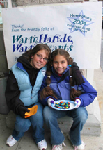 Volunteers collecting donations